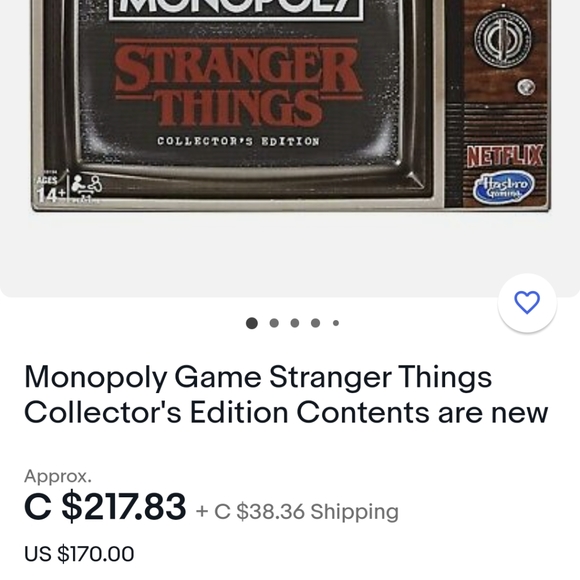 Stranger Things Monopoly Collector's Edition New - Picture 4 of 4